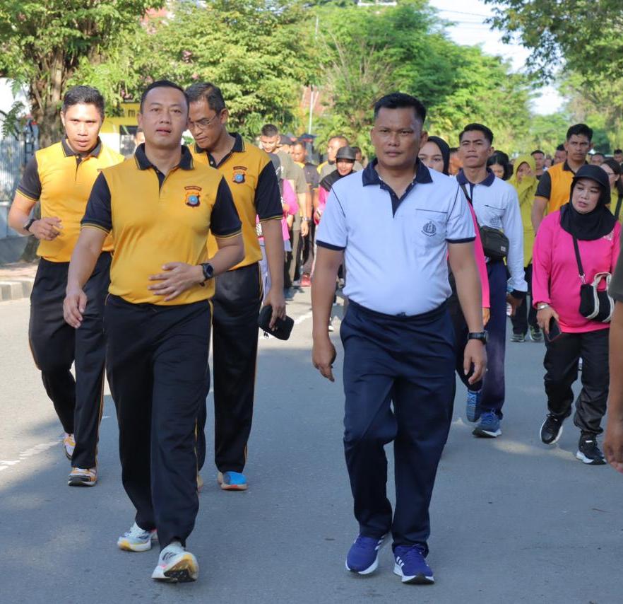 Polres Tolitoli Gelar Senam dan Jalan Sehat Bersama TNI/Polri dan&nbsp;Forkopimda
