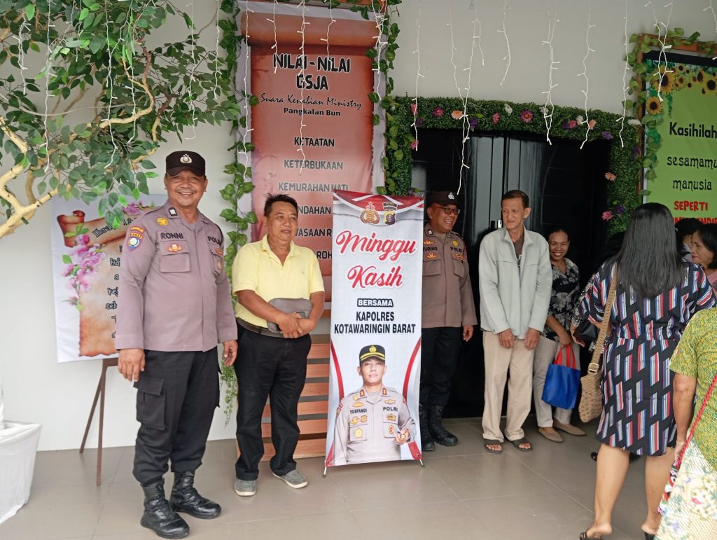 Polres Kotawaringin Barat Gelar Minggu Kasih Bersama Jemaat Gereja GSJA Pangkalan Bun