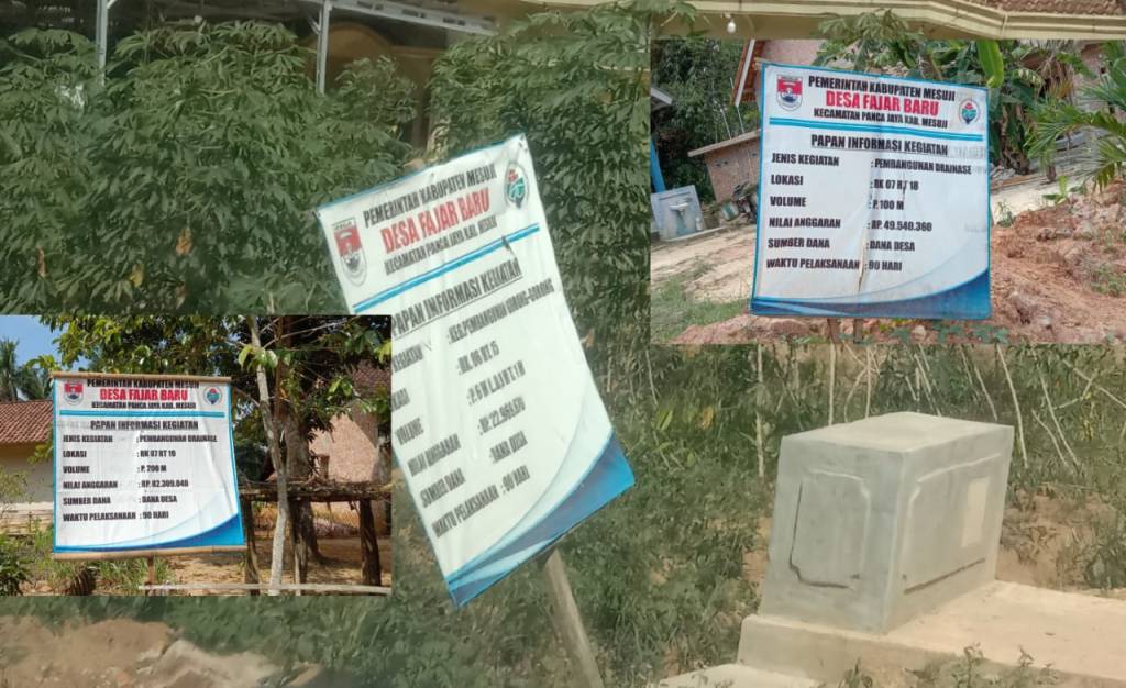 Pemdes Fajar Baru Rampungkan Proyek Drainase dan Gorong-gorong dengan Dana Desa 2024