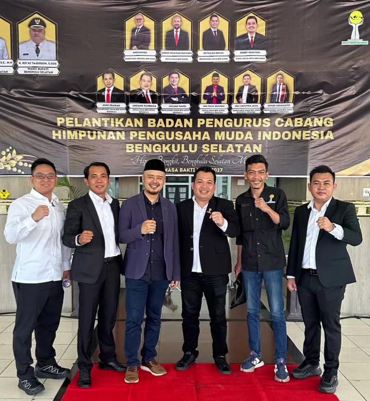 BPC HIPMI Bengkulu Selatan Dilantik, Undang Sumbaga: Fokus pada Pemberdayaan UMKM dan BUMDes