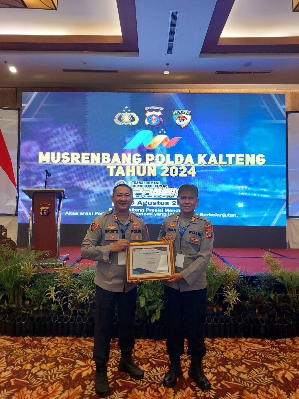 Polres Lamandau Raih Penghargaan IKPA Pagu Besar Terbaik Di Musrenbang Polda&nbsp;Kalteng