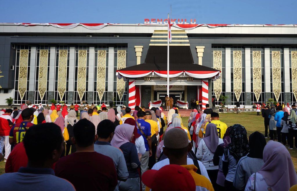 Kreasi Musik Dhol hingga Lomba Calabur Meriahkan HUT ke-79 RI di Kantor Gubernur Bengkulu