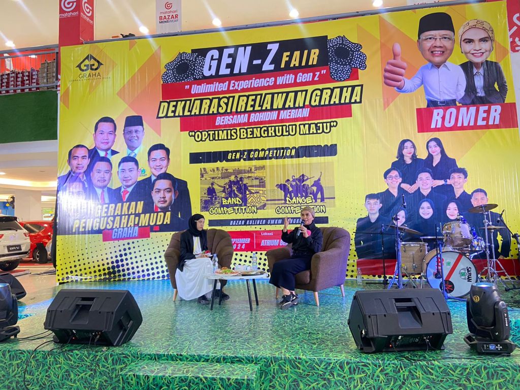 Bakal Calon Wakil Gubernur Bengkulu Meriani, Berikan Motivasi pada Talkshow Gen-Z Fair