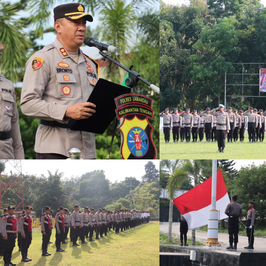 Polres Lamandau Gelar Upacara Bendera Hari Kesadaran Nasional 2024