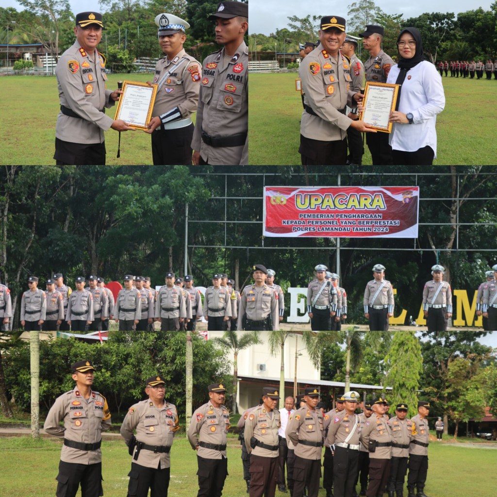 Kapolres Lamandau Pimpin Upacara Penghargaan Personel&nbsp;Berprestasi